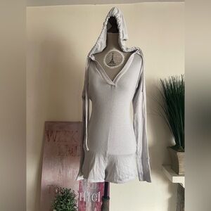 Fabletics Light Gray Hooded Romper